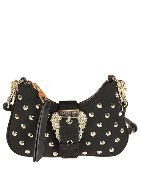 versace jeans couture black hobo bag|Versace collection tote.